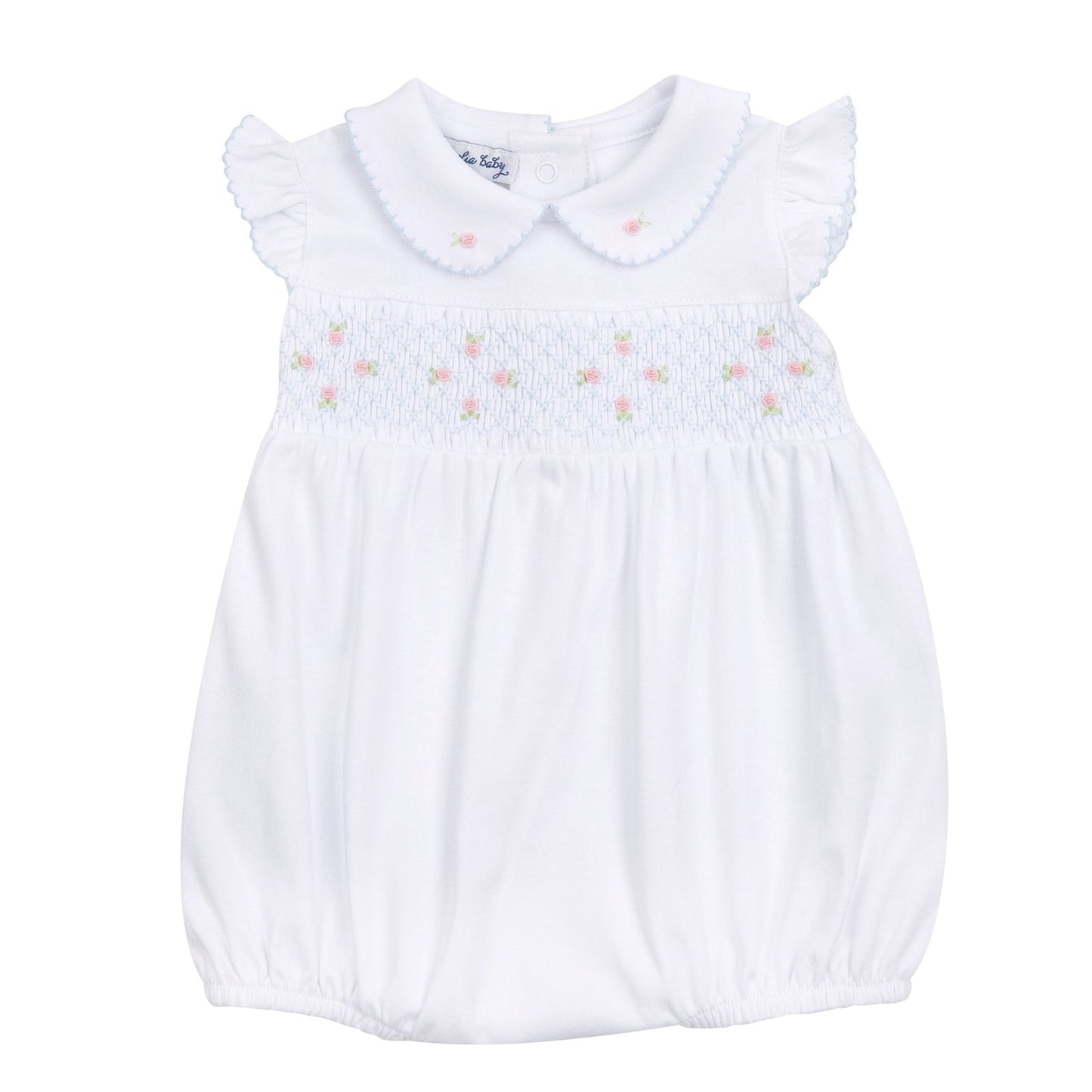 Charlotte's Classics Smocked Bubble - Sky Blue