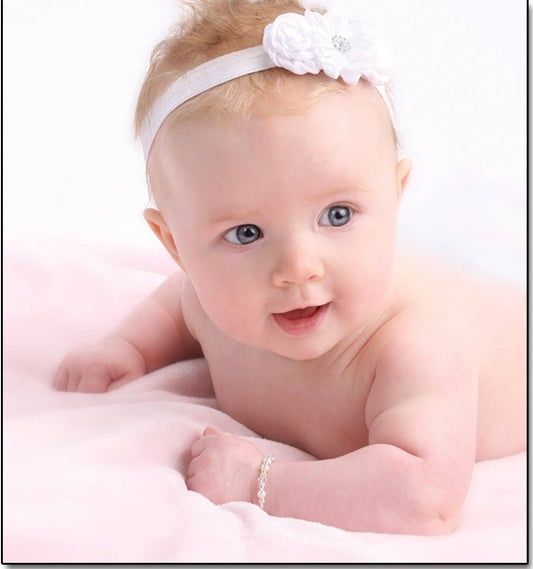 Cherished Moments - Girls Sterling Silver Pearl Baby Gift & Kids Bracelet