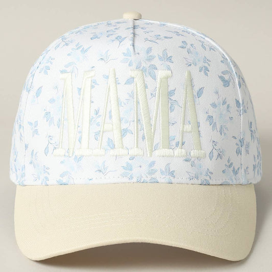 Fashion City - MAMA Embroidered Flower PatternTrucker Hat
