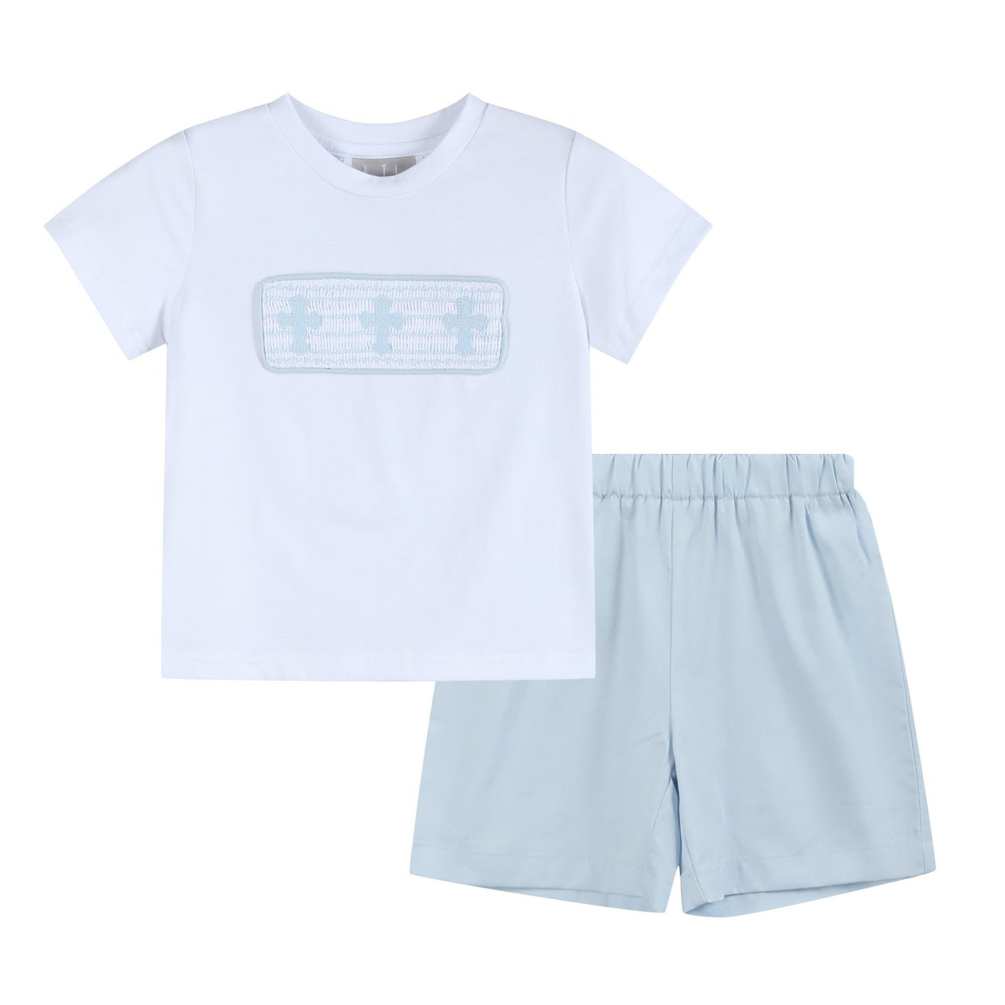 Lil Cactus Cross Short Set with Blue Shorts
