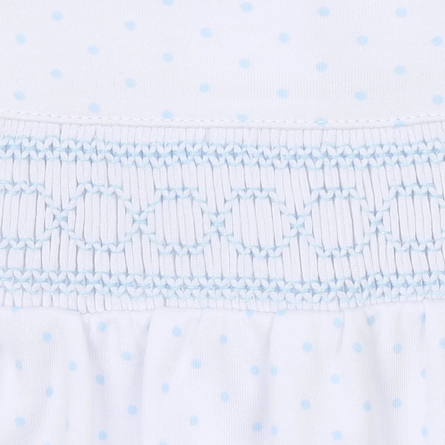 Magnolia Baby Mini Dots Smocked Footie - Light Blue
