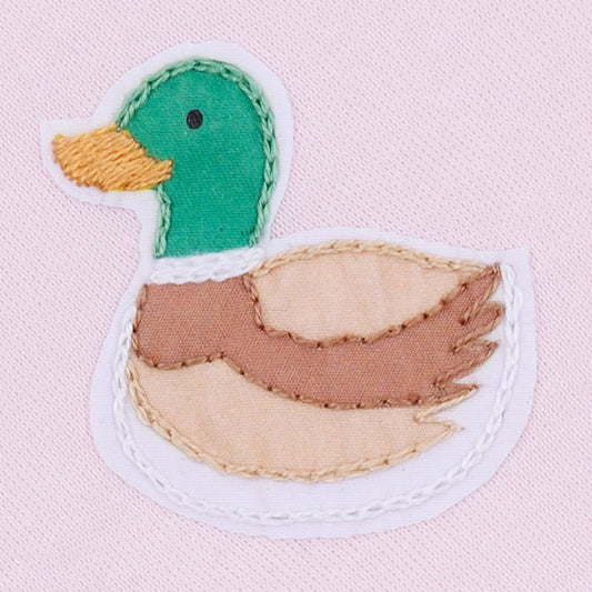 Magnolia Baby Mini Mallard Embroidered Bubble Pink