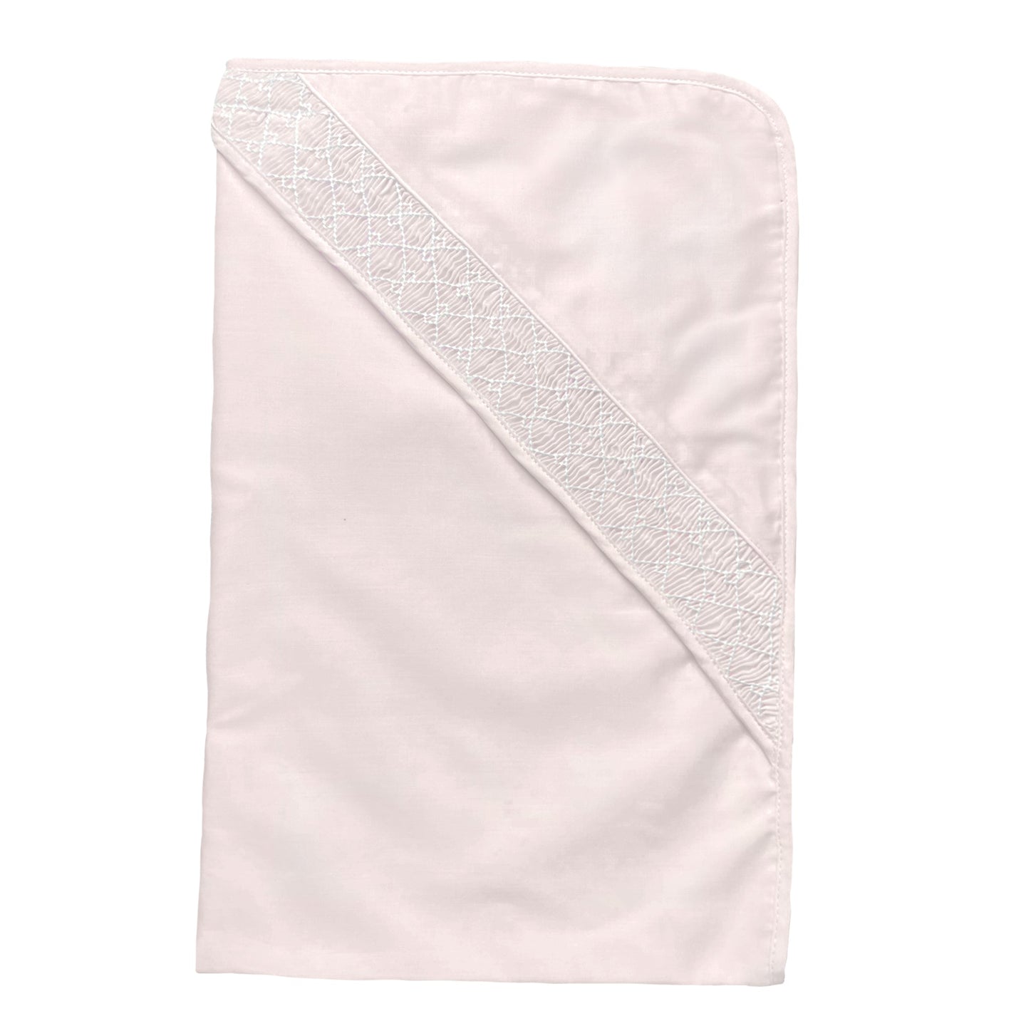 Petit Ami Neutral Smocked Blanket - Pink