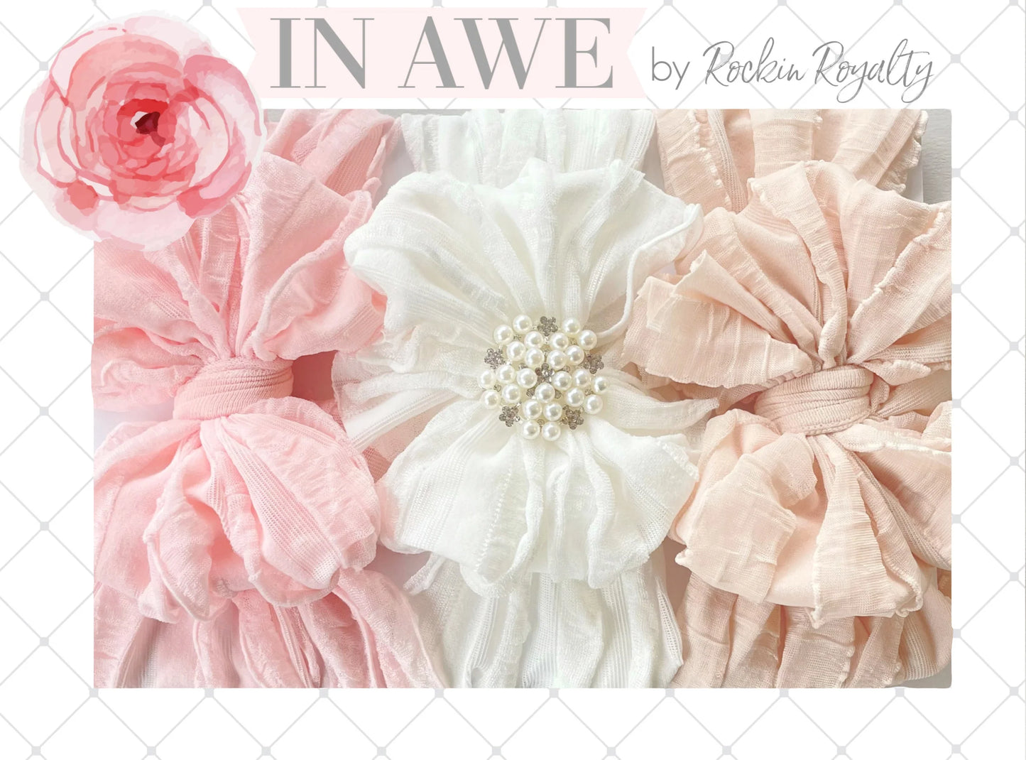 Rockin Royalty Pretty in Pearls Headband 3 pack set