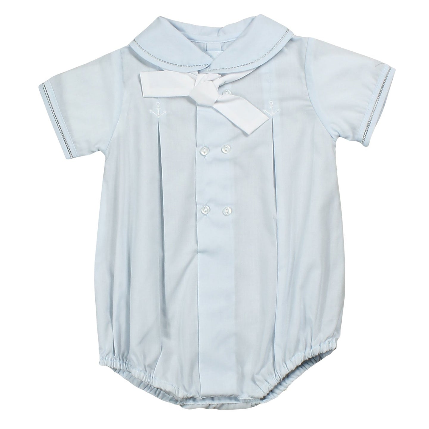 Petit Ami Romper with Anchor Embroidery
