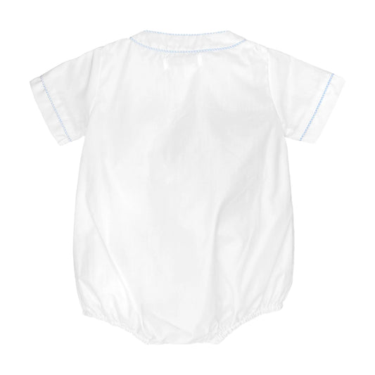 Petit Ami Romper & Hat with Baseball Embroidery