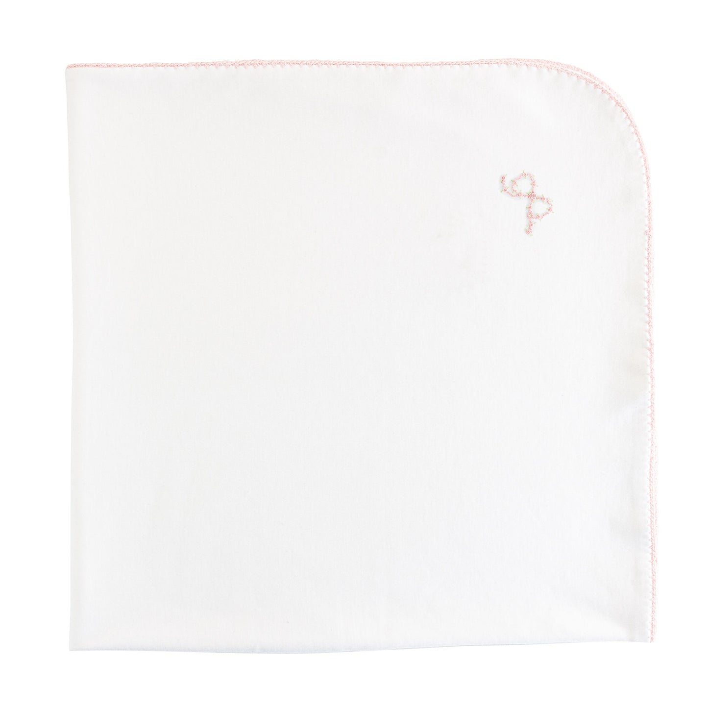 Baby Club Chic Pretty Bows Receiving Blanket w/ Crochet Trim