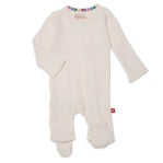 Magnetic Me Whipped Cream Organic Cotton Ribbed Footie