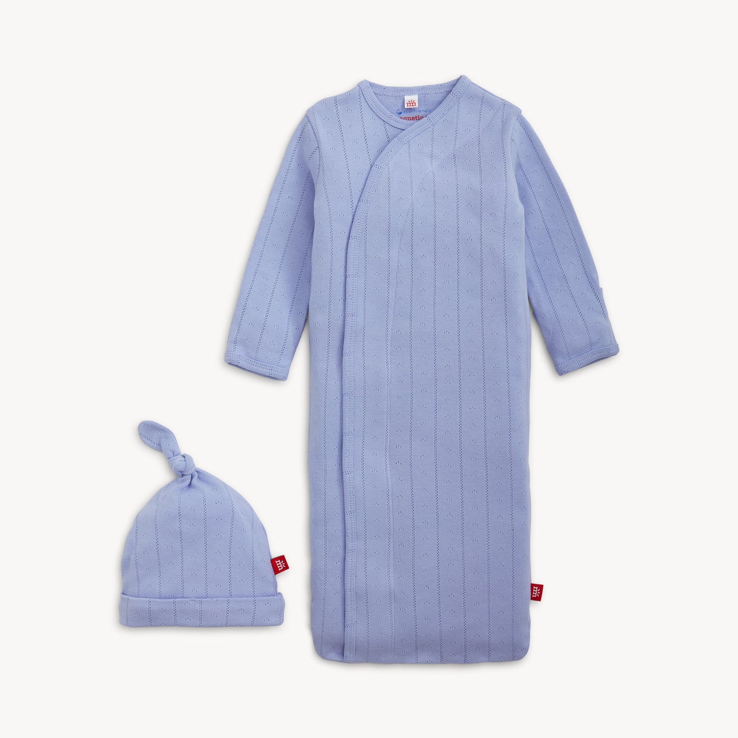 Magnetic Me Wisteria Pointelle Magnetic Gown and Hat Set