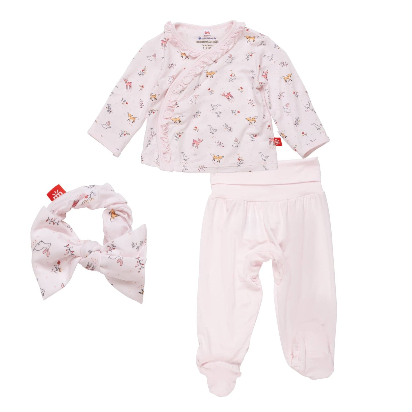 Magnetic Me Woodsy Tale 3PC- Girls Kimono Ruffle Set