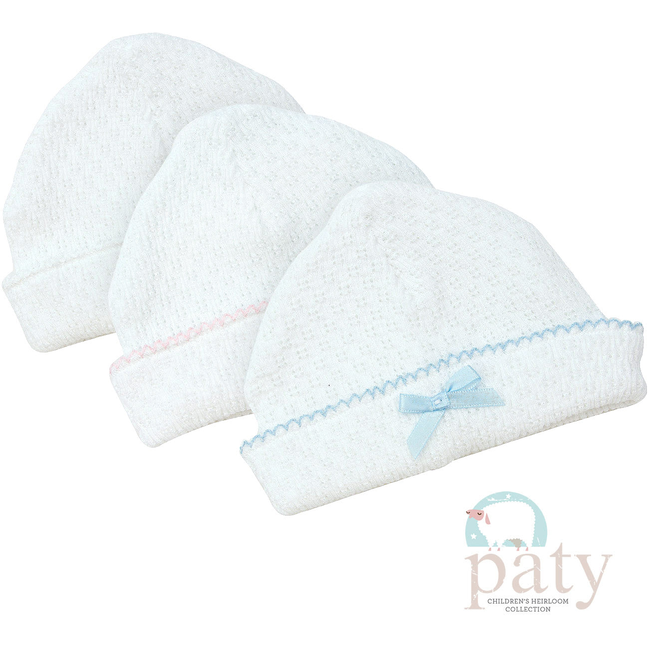 Paty Inc White Sailor Cap (Trim Color Options)