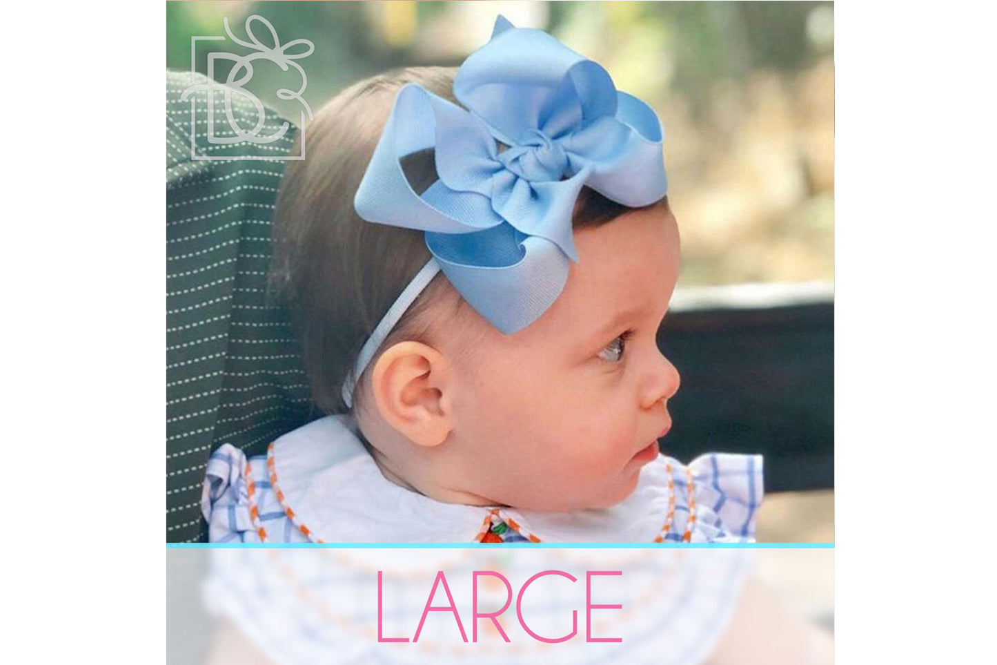 Beyond Creations 4.5” Pantyhose Headband Bow (Large)