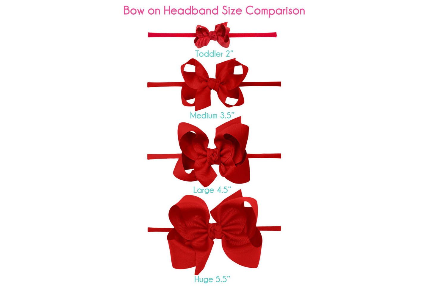 Beyond Creations 4.5” Pantyhose Headband Bow (Large)