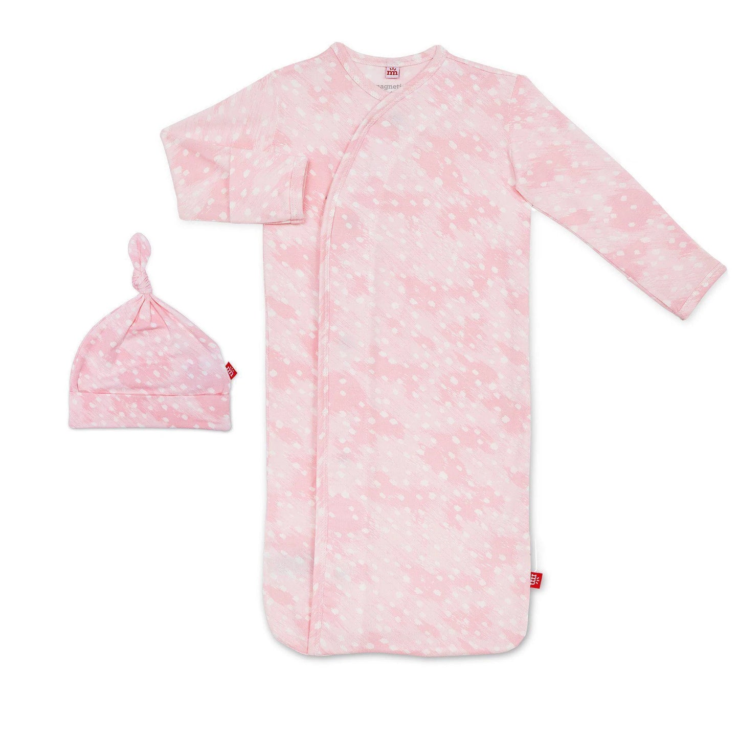 Magnetic Me Gown & Hat Set Doeskin Pink/Blue