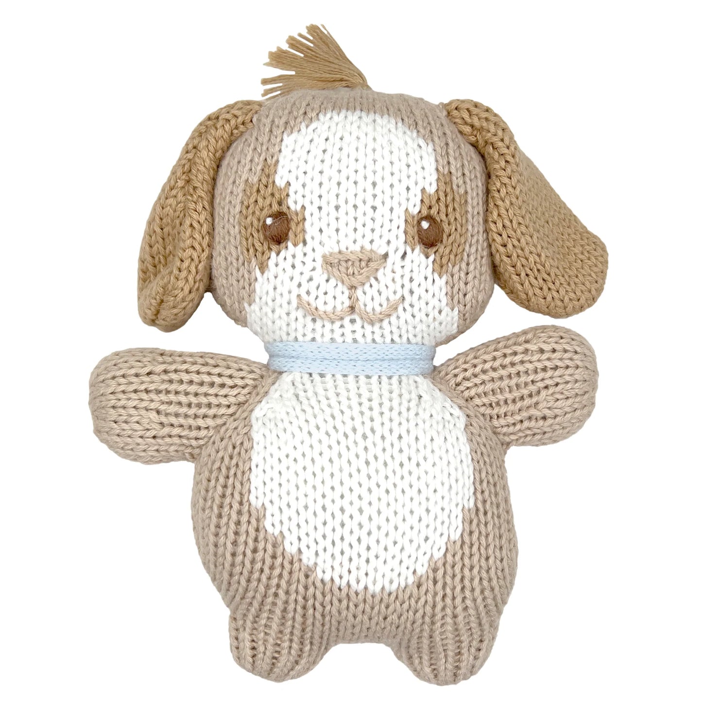 Zubels 5" Boy/Girl Dog Crochet Rattle Scoops & Rosie