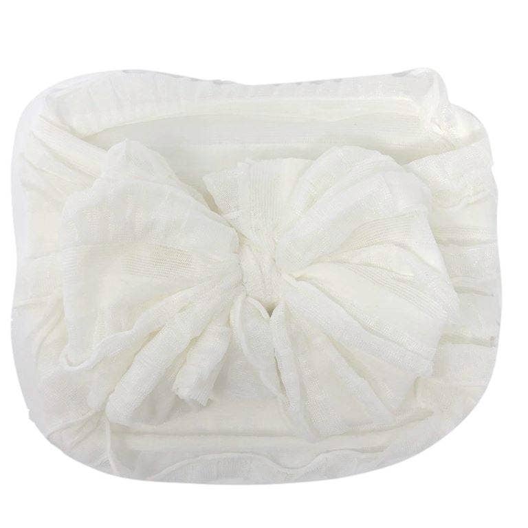 Rockin Royalty - Off White Ruffled Headband