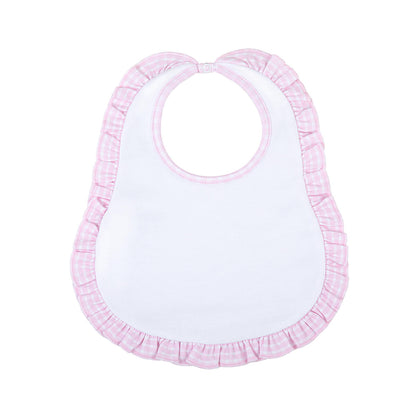 Magnolia Baby New Beginnings Pink Ruffle Bib
