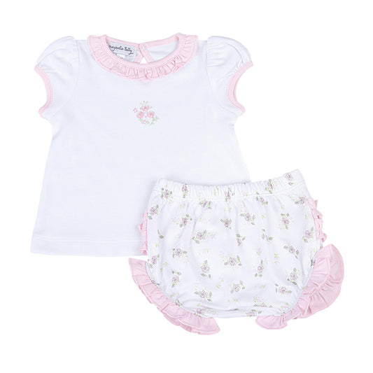 Magnolia Baby Hope's Rose Printed Ruffle Diaper Cover Set
