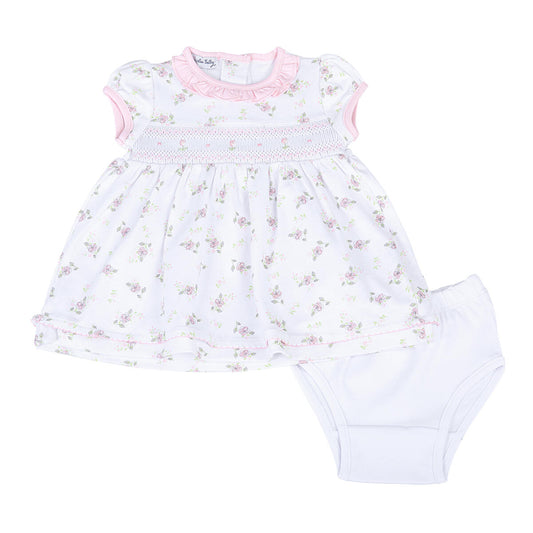 Magnolia Baby Hope's Rose Smocked Print Ruffle Dress Set