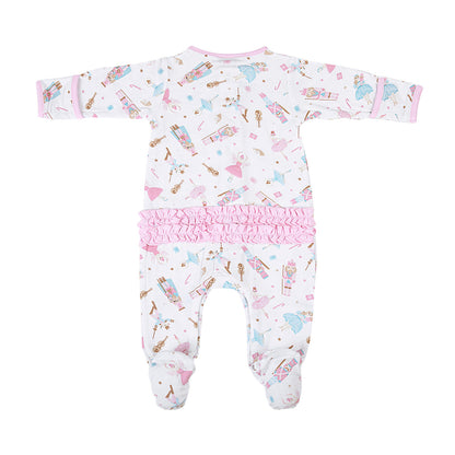 Magnolia Baby Nutcracker Ballet Printed Ruffle Footie