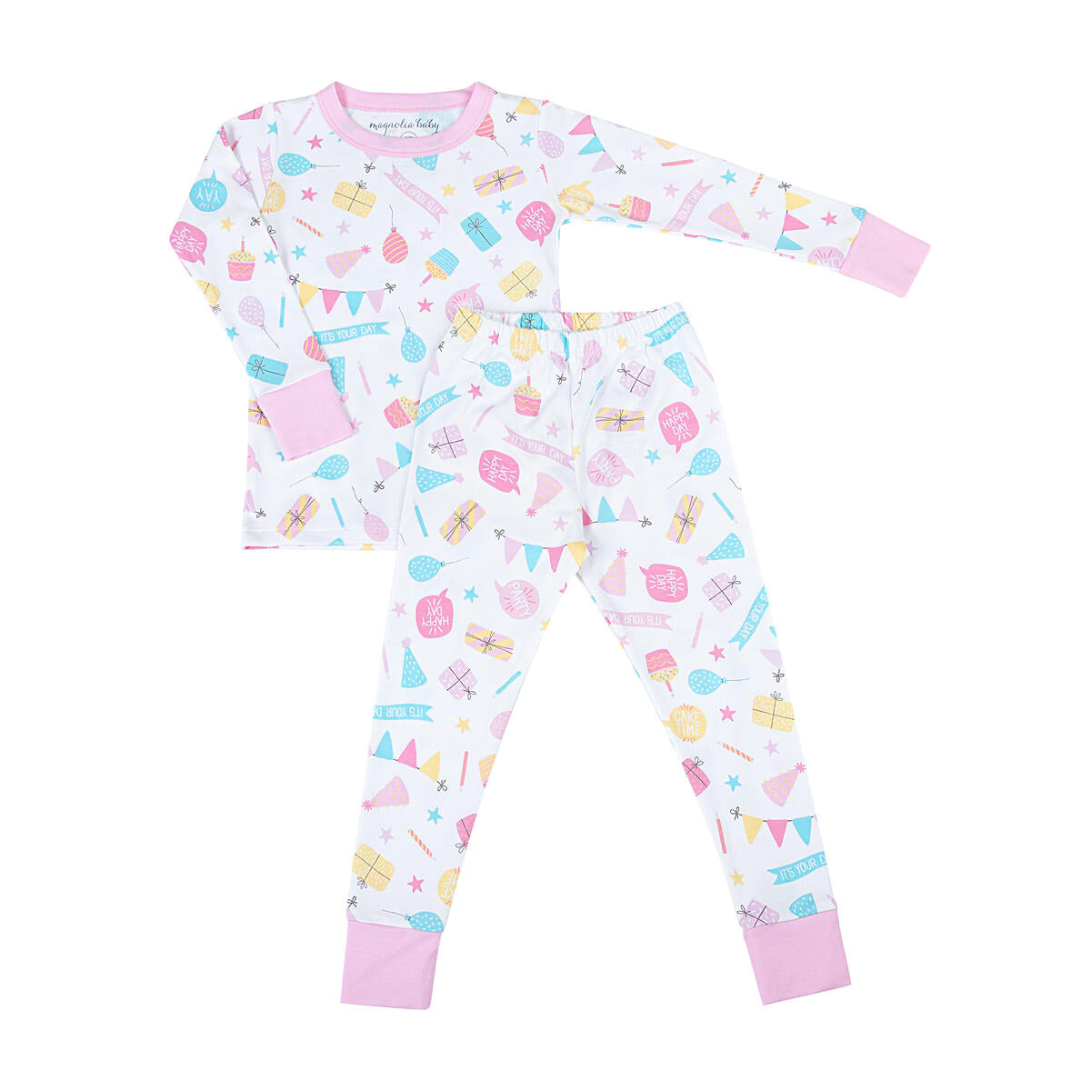 Magnolia Baby Time To Celebrate Toddler Long Pajamas Pink