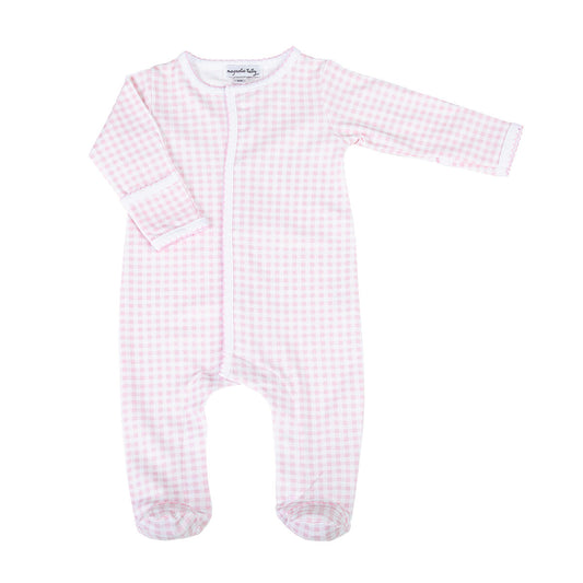 Magnolia Baby Mini Checks Print Footie