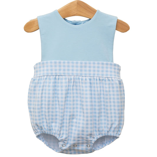 Thomas Sunsuit - Light Blue Gingham