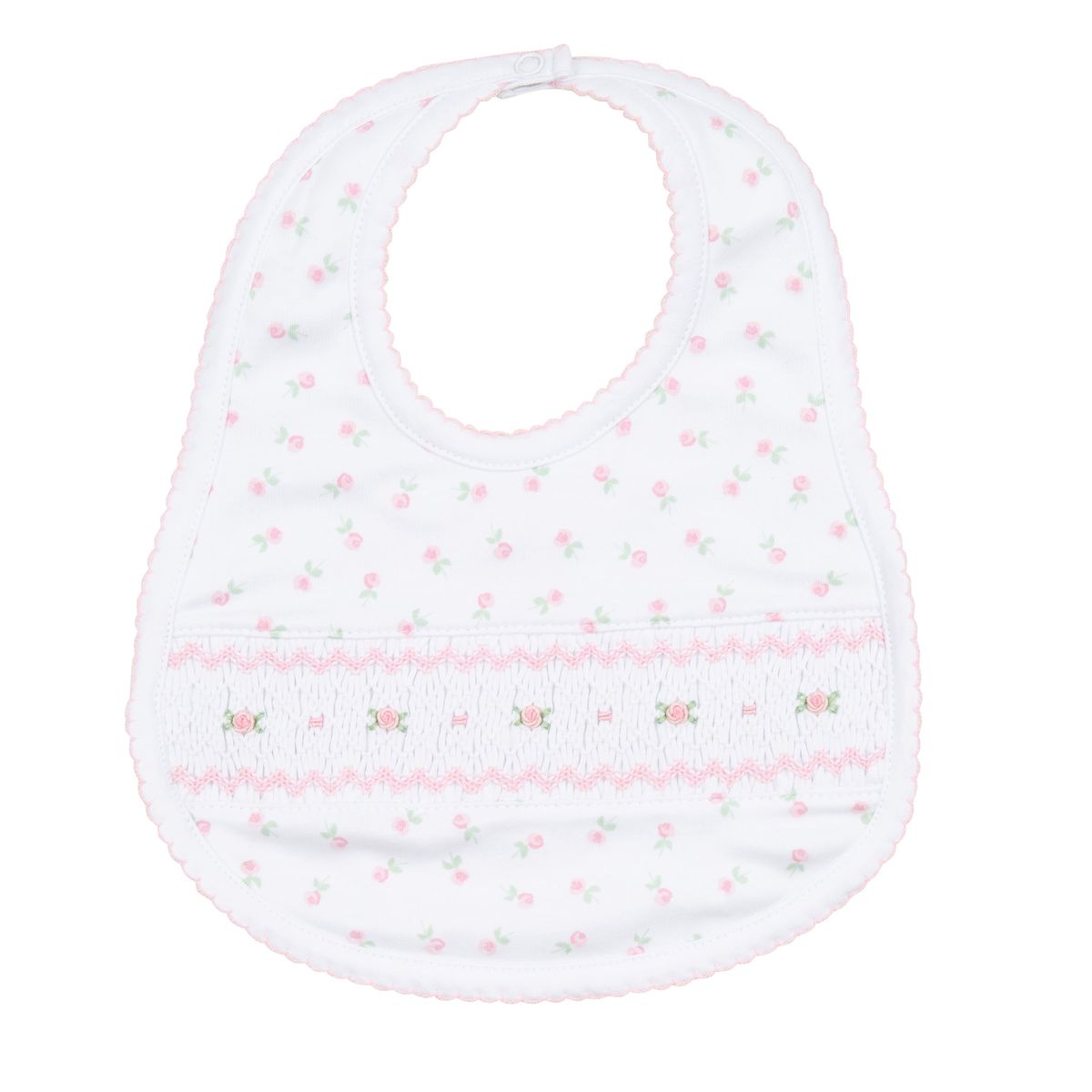 Magnolia Baby Juliette's Classics Pink Smocked Printed Bib