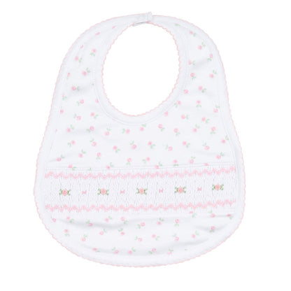 Magnolia Baby Juliette's Classics Pink Smocked Printed Bib