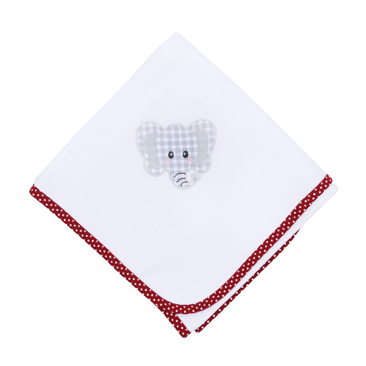 Magnolia Baby Crimson Cutie Applique Crimson Boy Receiving Blanket