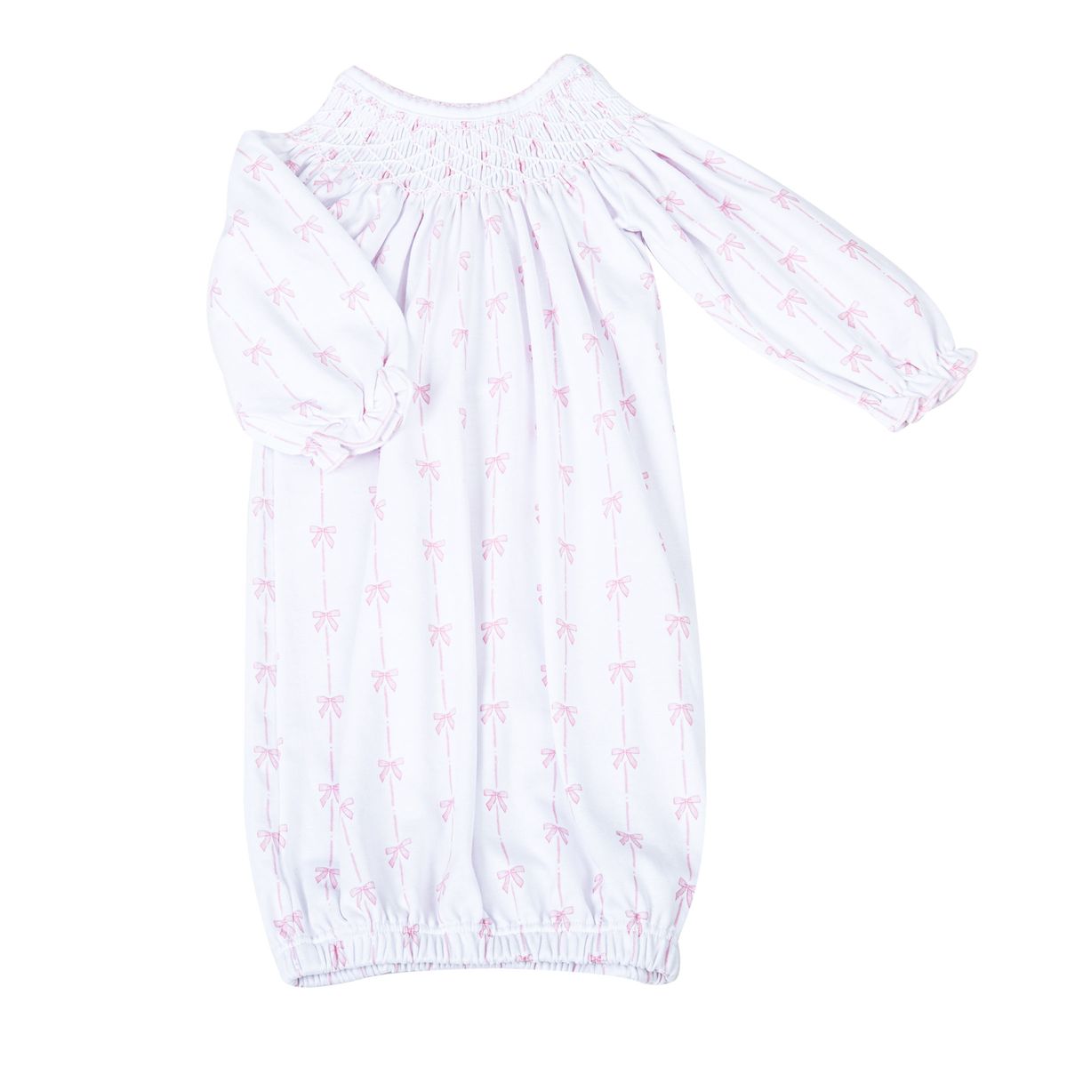 Magnolia Baby Amelias Classics Pink Bishop Long Sleeve Gown
