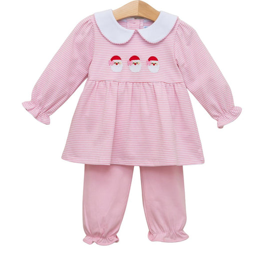 Trotter Street Kids Santa Trio Bloomer Pant Set