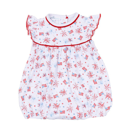Magnolia Baby A Sparkly Fourth Girls Ruffle Bubble