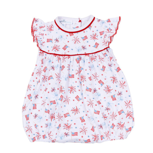 Magnolia Baby A Sparkly Fourth Girls Ruffle Bubble