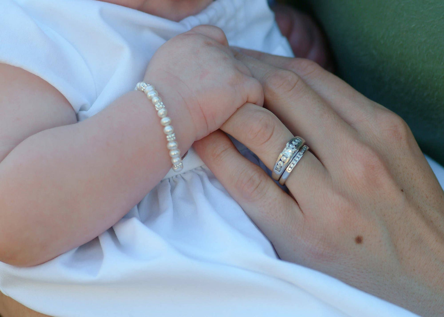 Cherished Moments - Girls Sterling Silver Pearl Baby Bracelet Kid's Jewelry