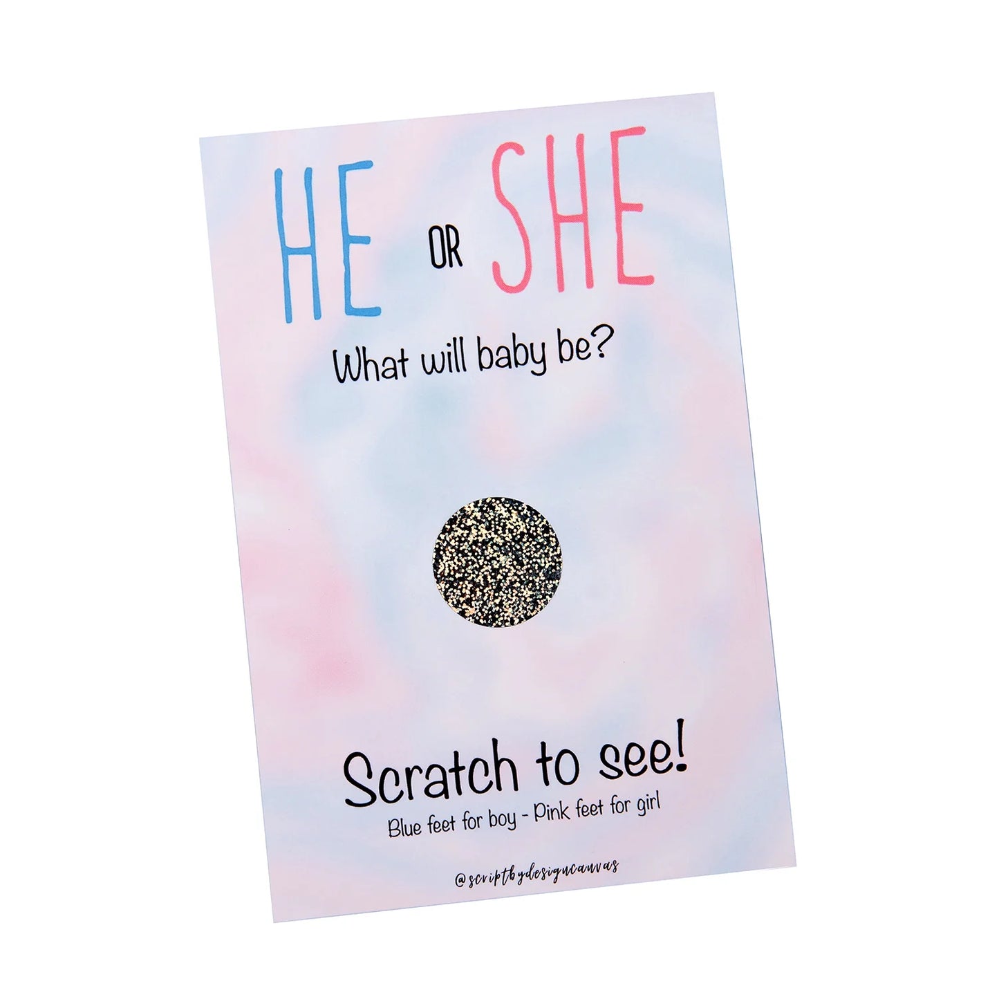 Gender Reveal Scratch Off Cards