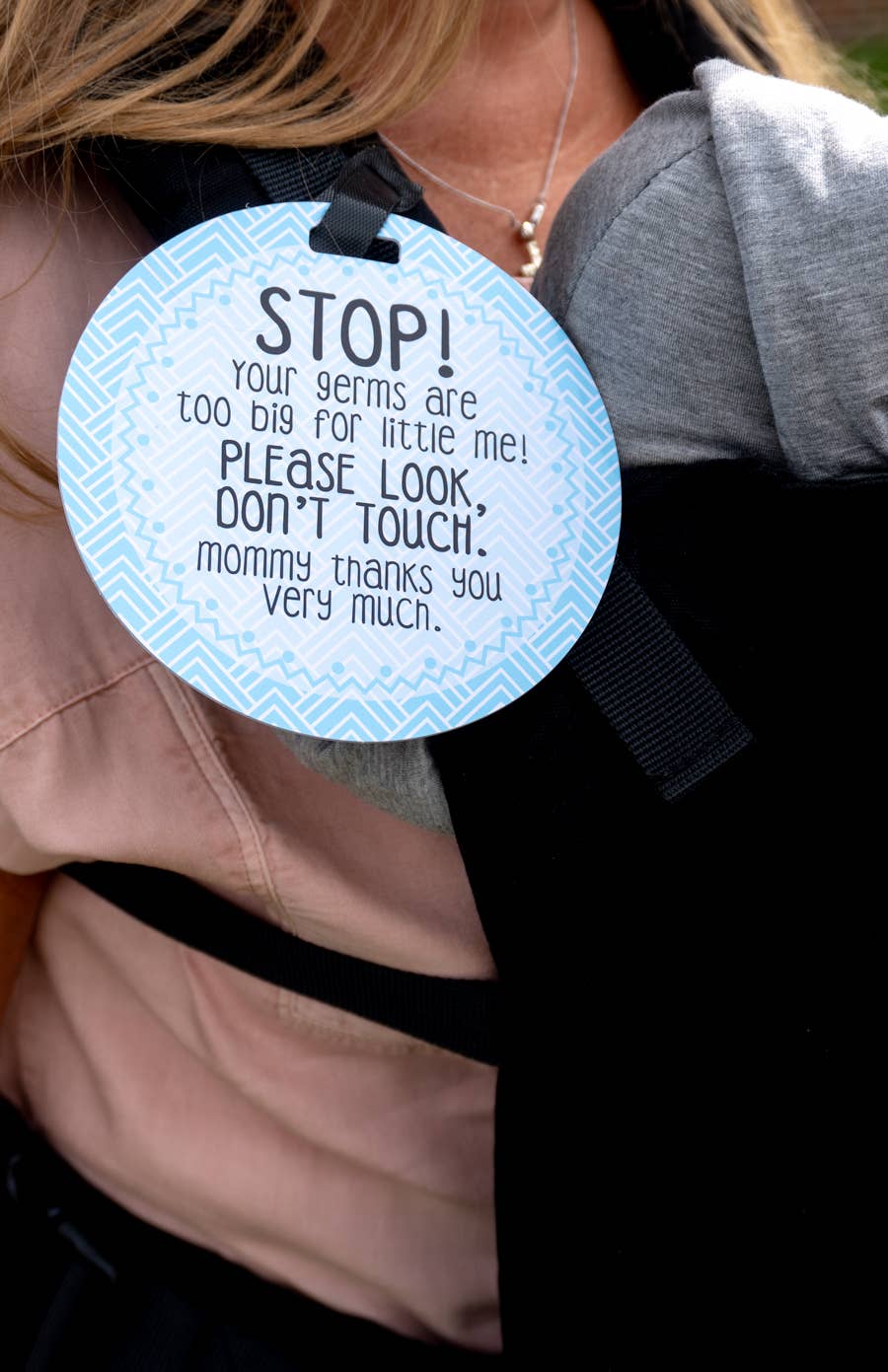 Three Little Tots - Blue Mommy No Touching and Stroller Tag