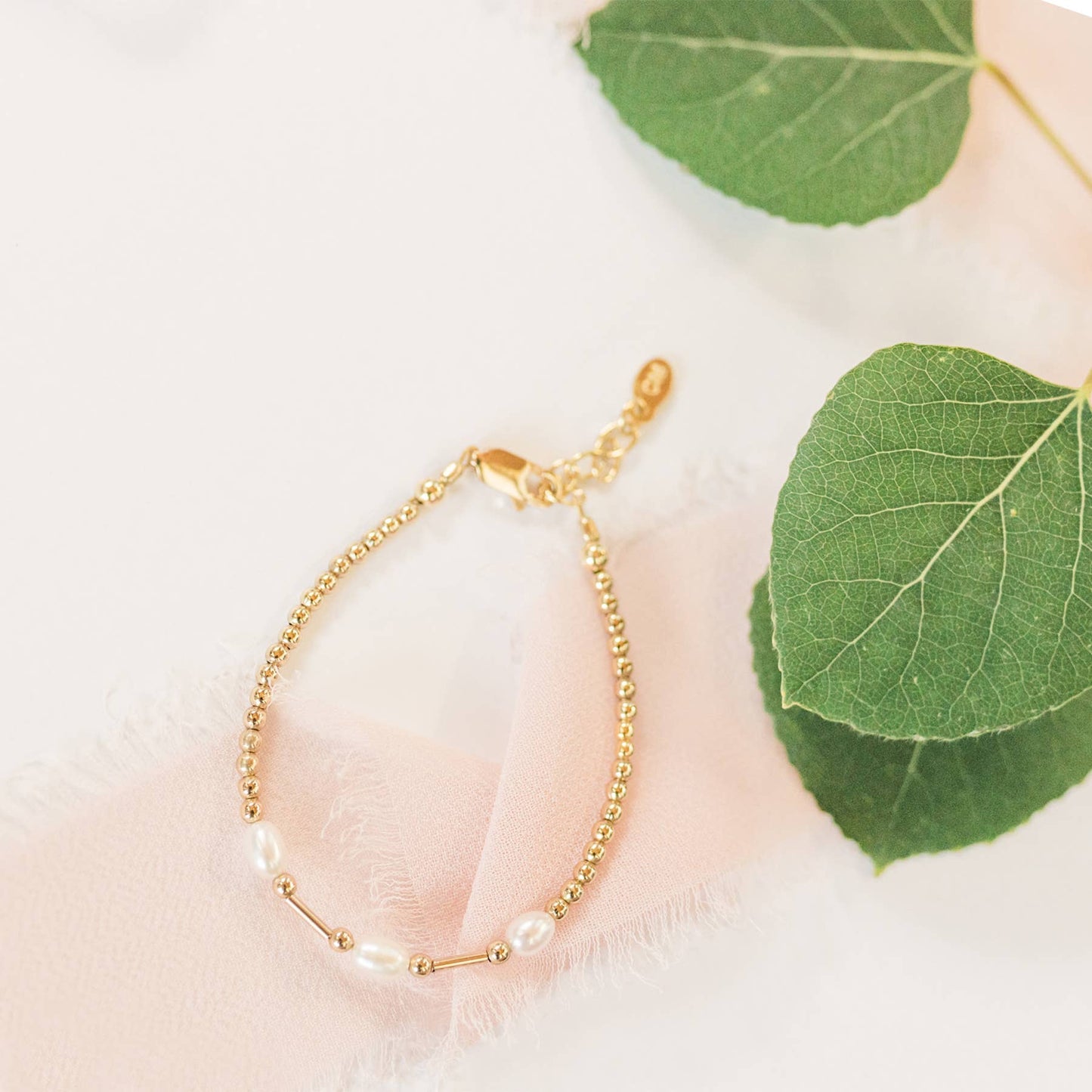 Cherished Moments - Little Girls14K Gold-Plated Pearl Baby Bracelet for Kids