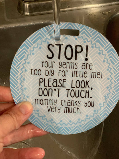 Three Little Tots - Blue Mommy No Touching and Stroller Tag