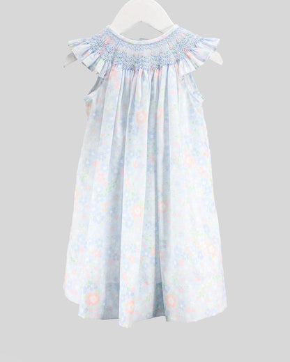 Baby Blessings Clothing - Light Blue Garden Print Gia Dress