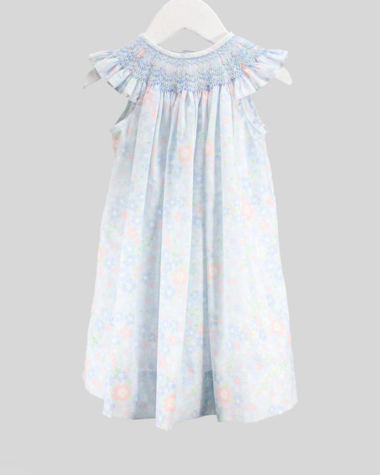 Baby Blessings Clothing - Light Blue Garden Print Gia Dress