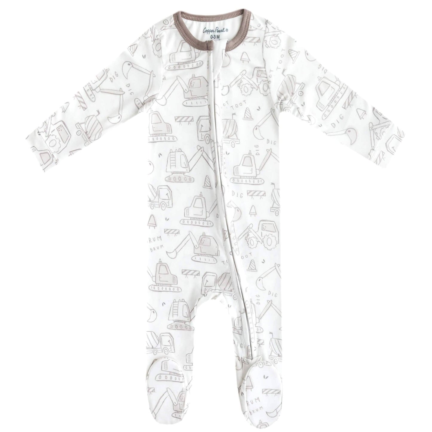 Copper Pearl - Zip-Up Footie Pajama - Gage