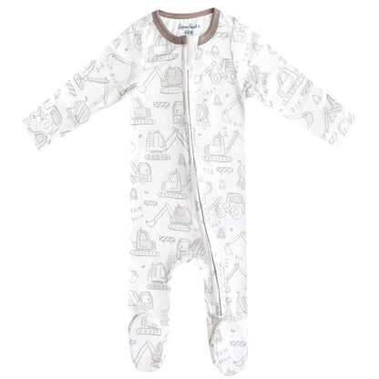 Copper Pearl - Zip-Up Footie Pajama - Gage