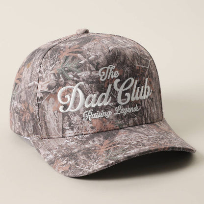 Fashion City - THE DAD CLUB RAISING LEGENDS Embroidery Camo Trucker Hat