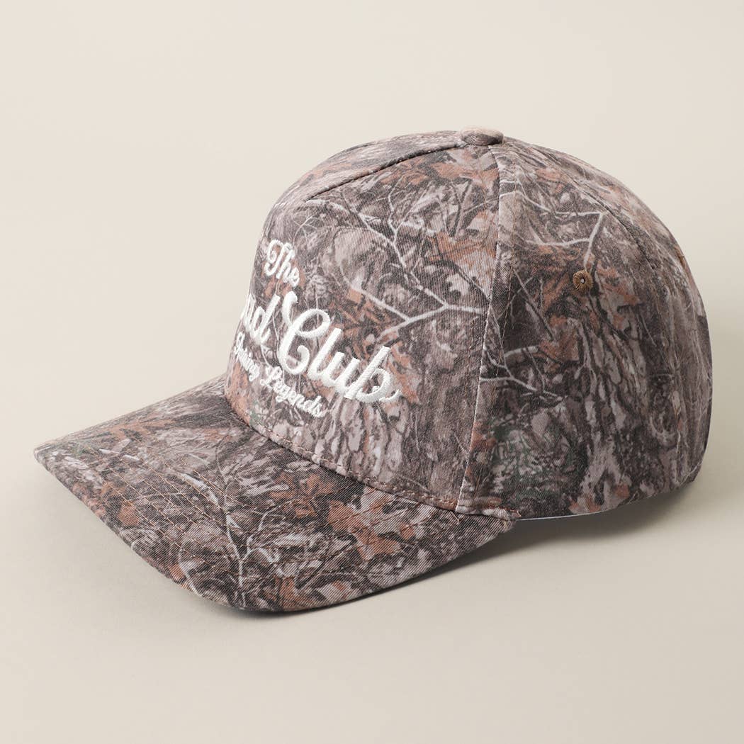 Fashion City - THE DAD CLUB RAISING LEGENDS Embroidery Camo Trucker Hat