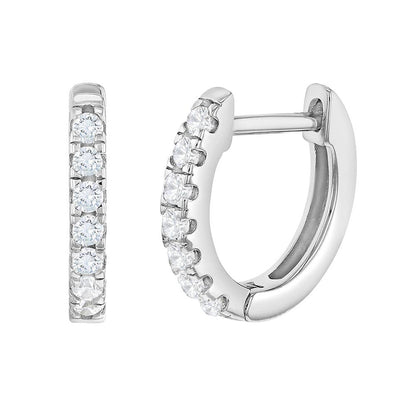 In Season Jewelry - Multi CZ 9mm Kids / Girls Earrings Hoop - Sterling Silver