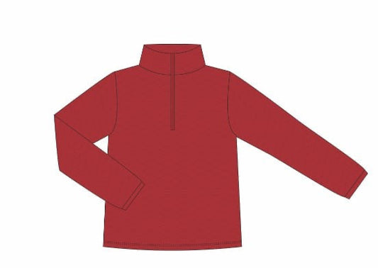 Trotter Street Kids 1/4 Zip Quilted Pullover - Red