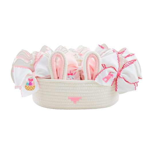 Mudpie Easter Embroidered Bows