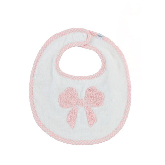 Mudpie Pink Boucle Bow Bib