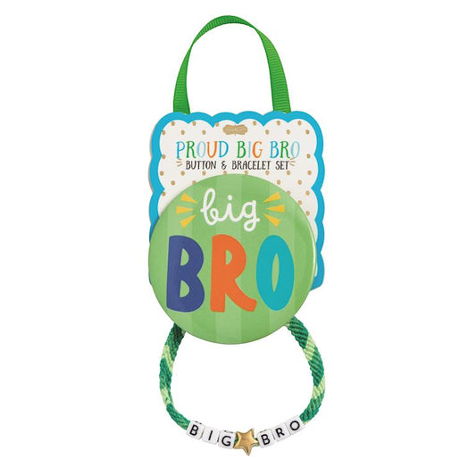 Mudpie Green Sibling Bracelet Set - Big Bro